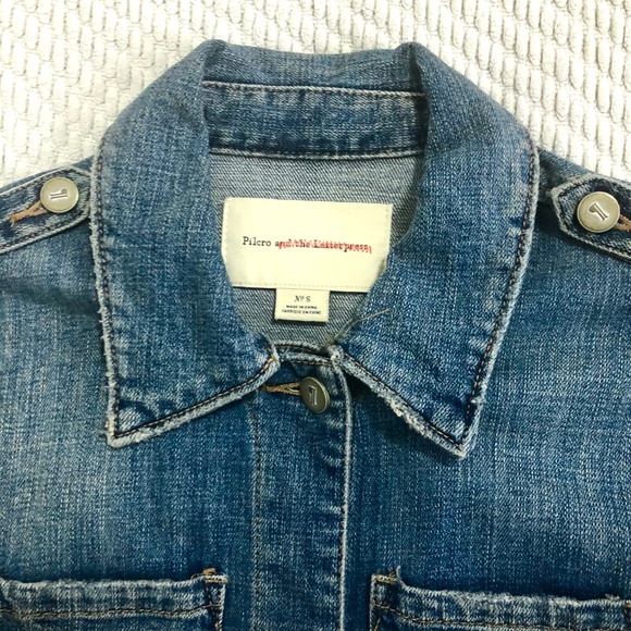 Anthropologie Utility Tie Denim Jean Jacket - S - Picture 3 of 6